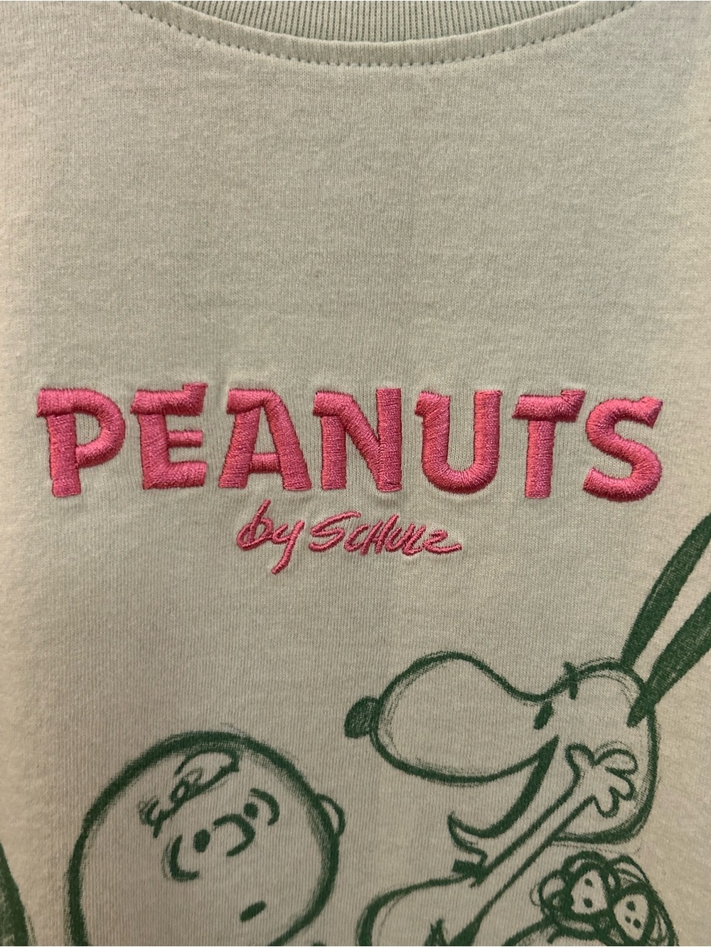 Peanuts by Schulz Snoopy Charlie Brown Graphic Tee Green Size Small - Picture 2 of 10